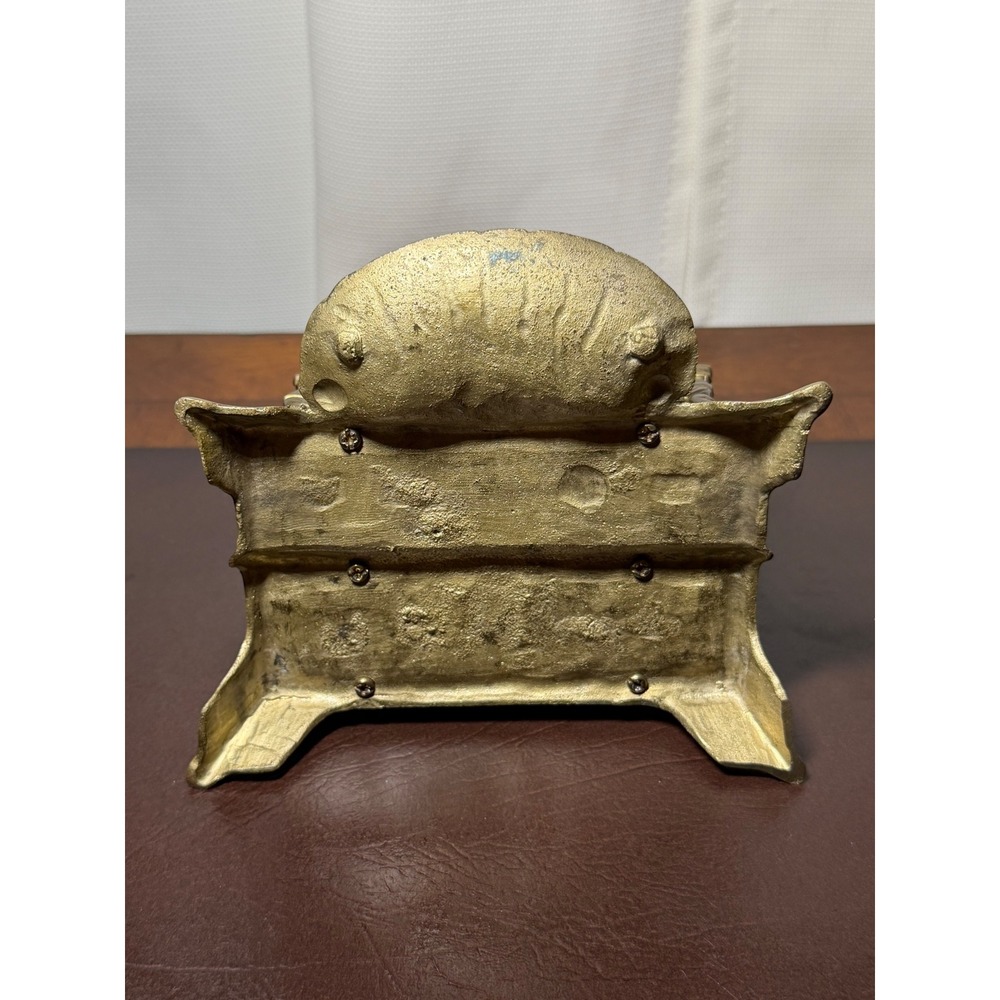Vtg Solid Brass Letter Holder Mail Organizer Desk Art Nouveau Victorian Style - Picture 6 of 10